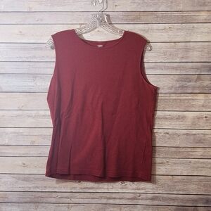 Christopher & Banks Terracotta Red Sleeveless Layering Top